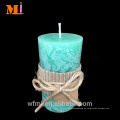 High Admiration Vanilla flavor ESTILO DE PAÍS Green Pillar Candle In Stock